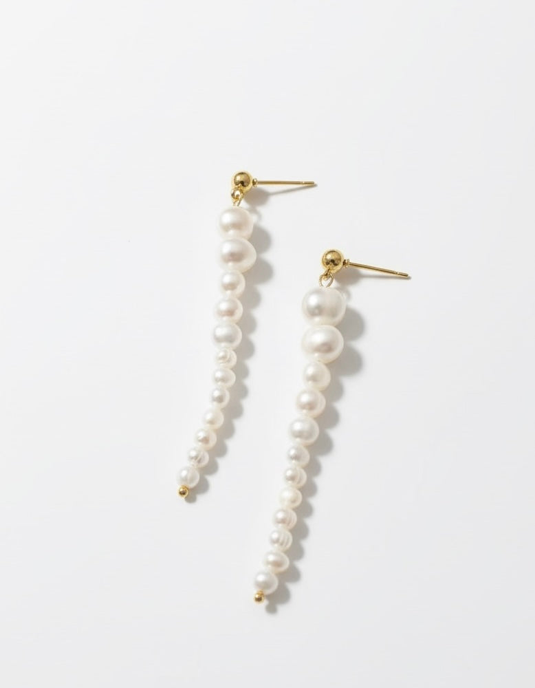 Pearl Long Dangle Earrings
