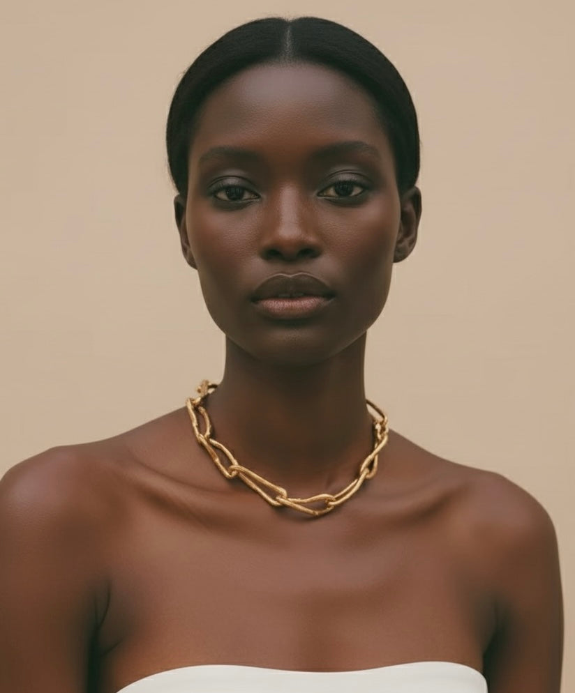 Organic Texture Chain Necklace