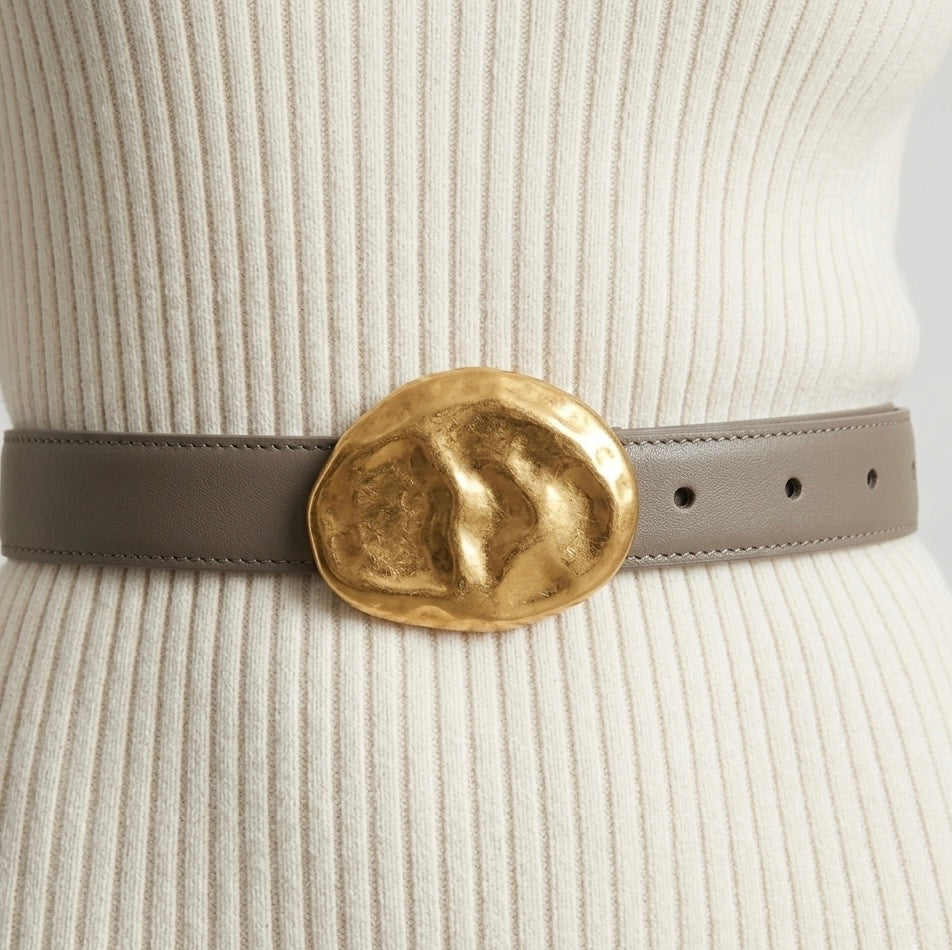 Organic Shape Cowboy Buckle Belt
