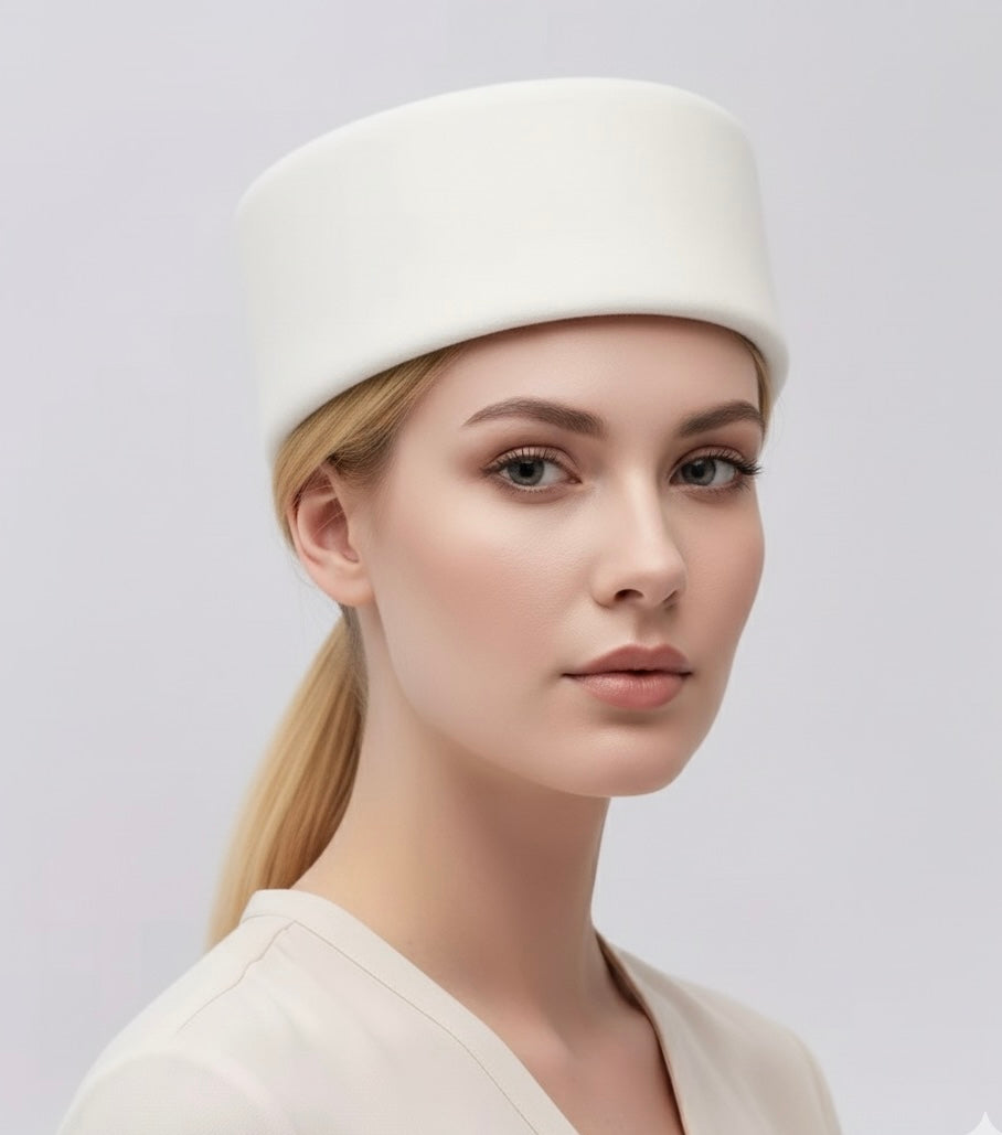 Pillbox Wool Hat