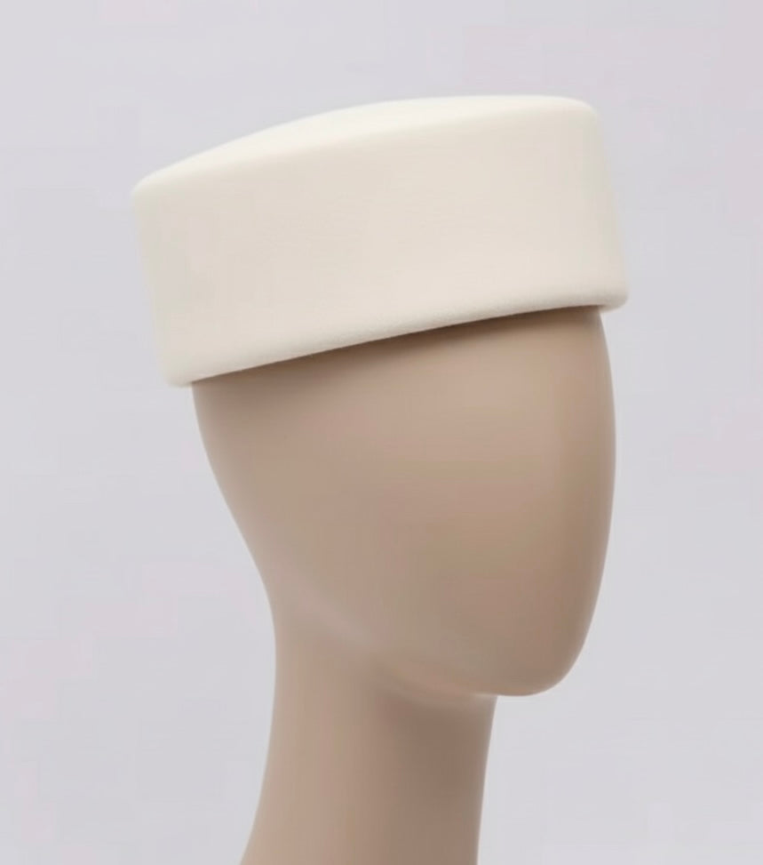 Pillbox Wool Hat