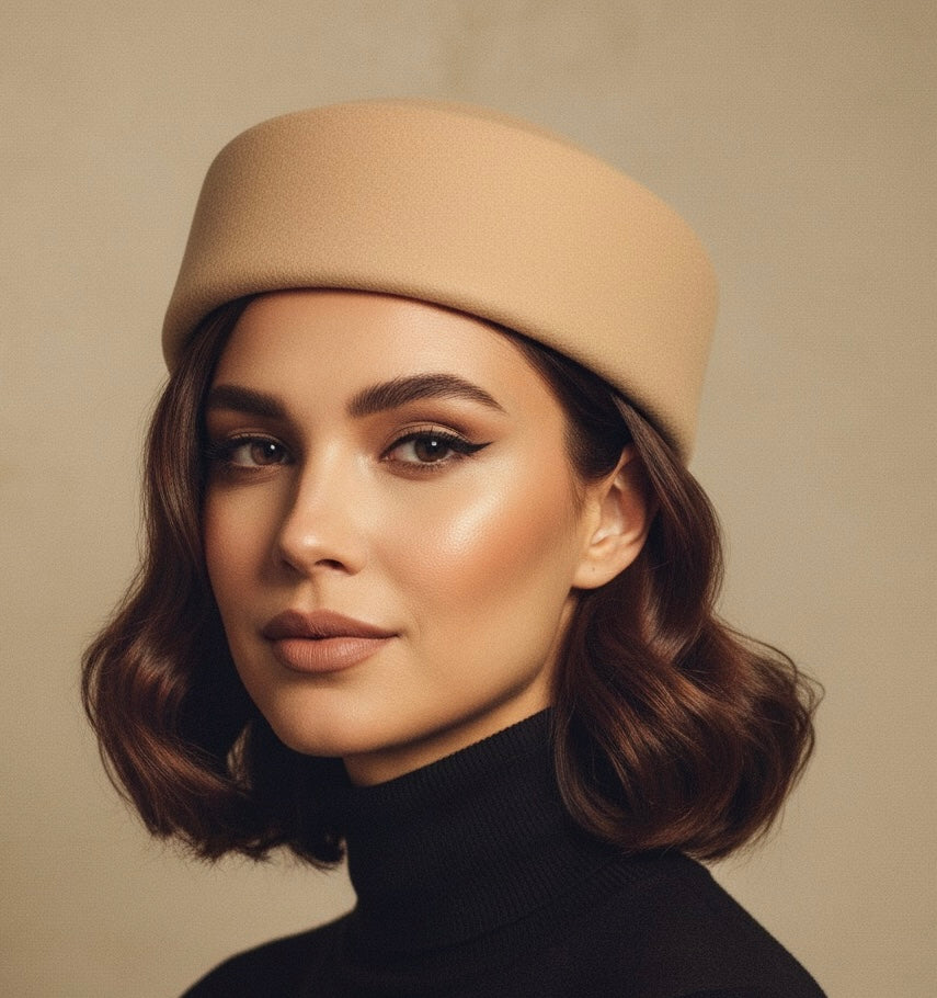 Pillbox Wool Hat
