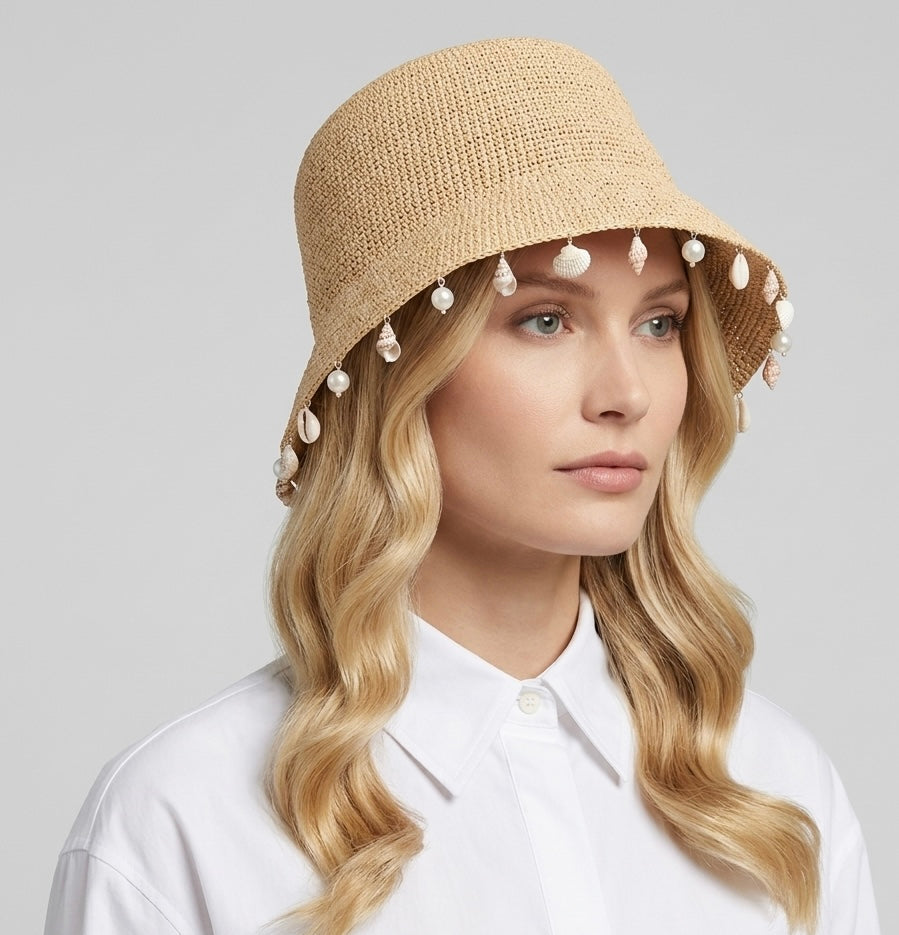 Raffia Fisherman Bucket Hat