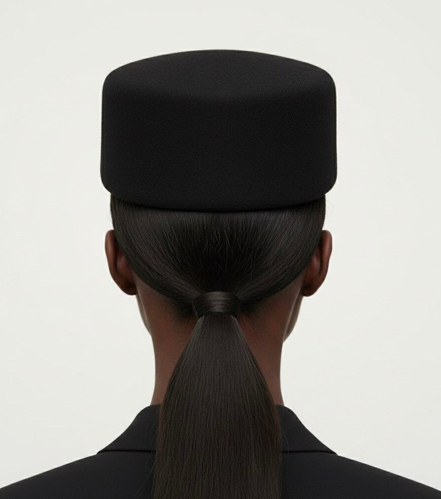 Pillbox Wool Hat