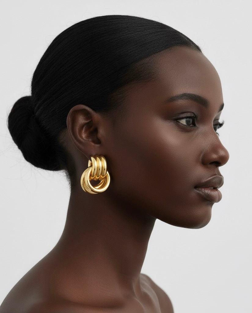 Door Knob Shape Earrings