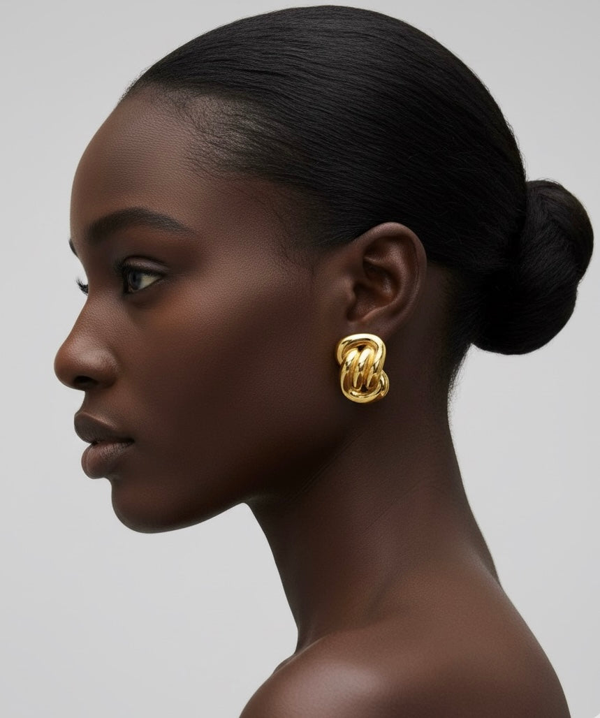 Inifinite Ribbed Earrings