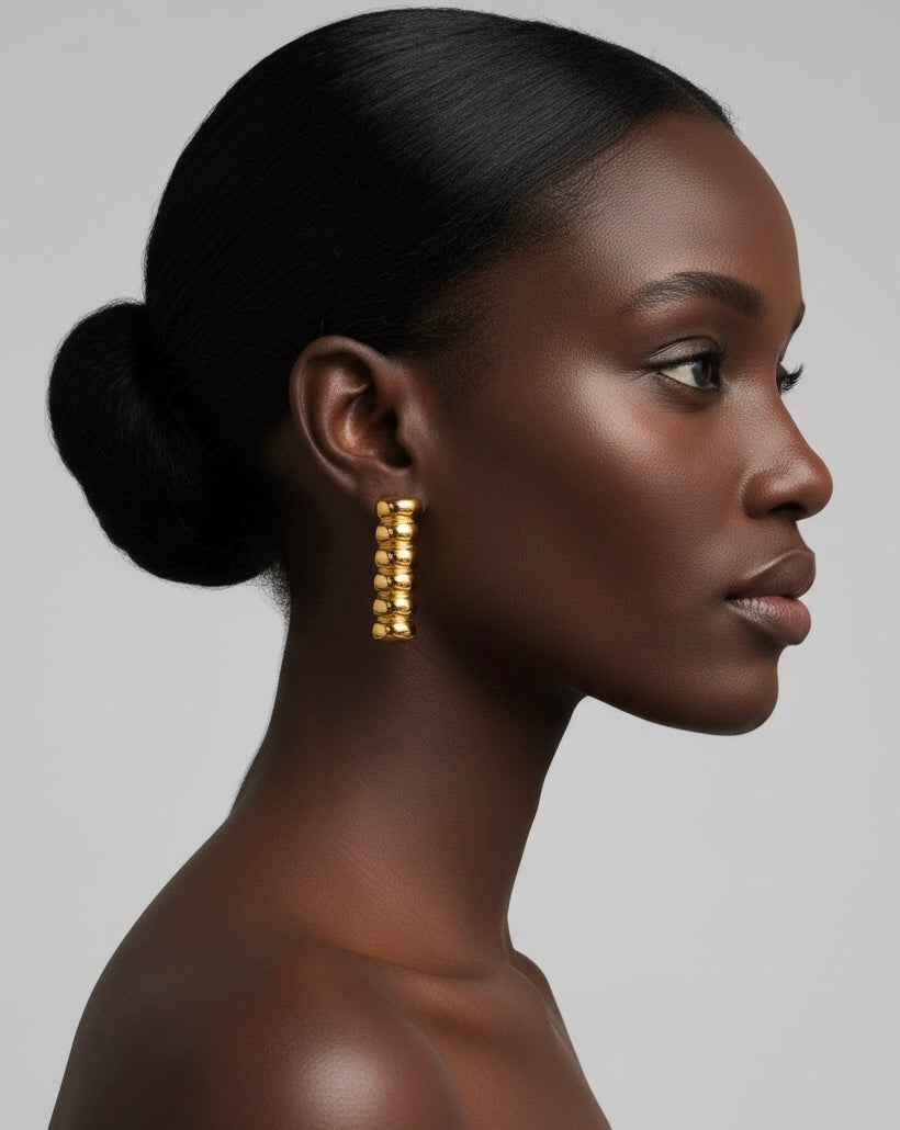 Long Bubble Strip Earrings