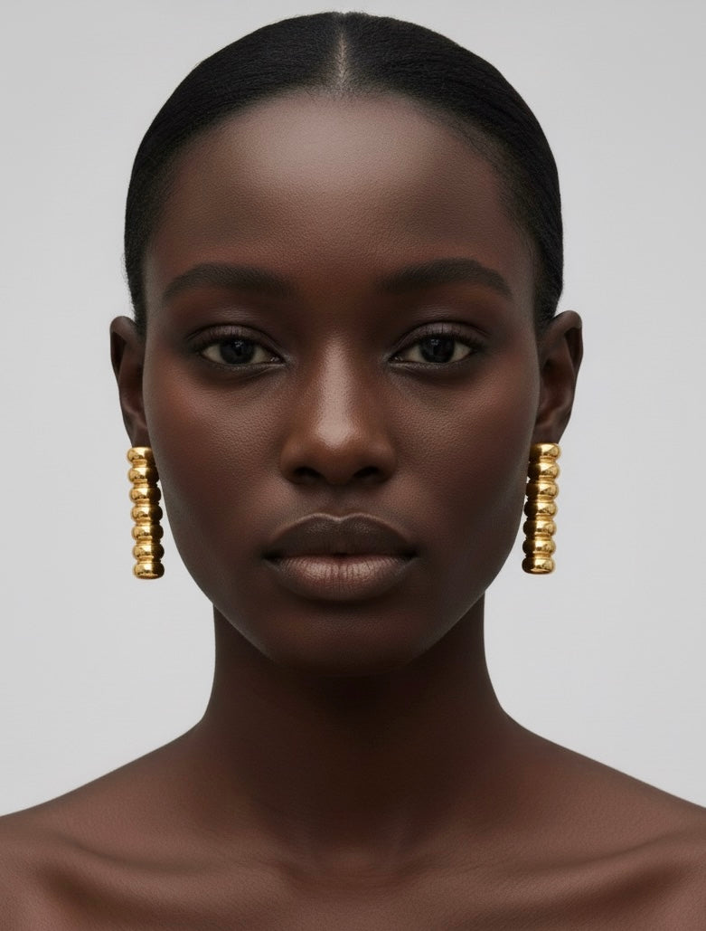 Long Bubble Strip Earrings