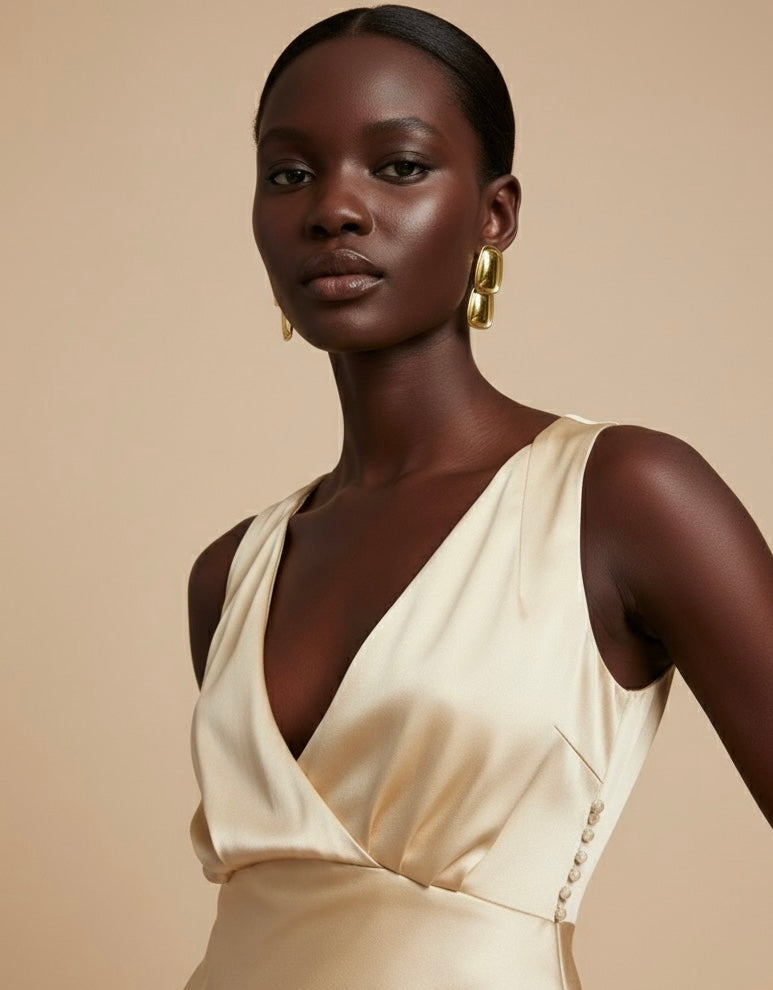 Statement double layer earrings