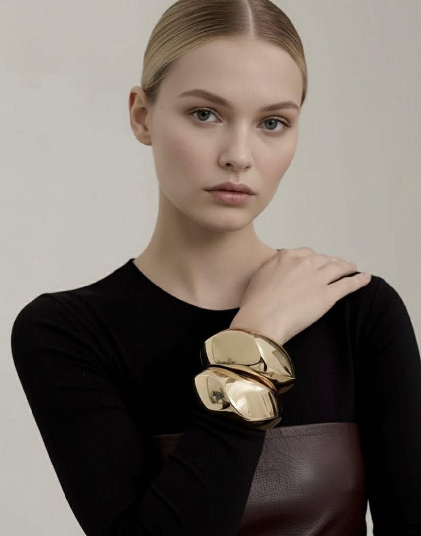 Statement Open Bangle Bracelet