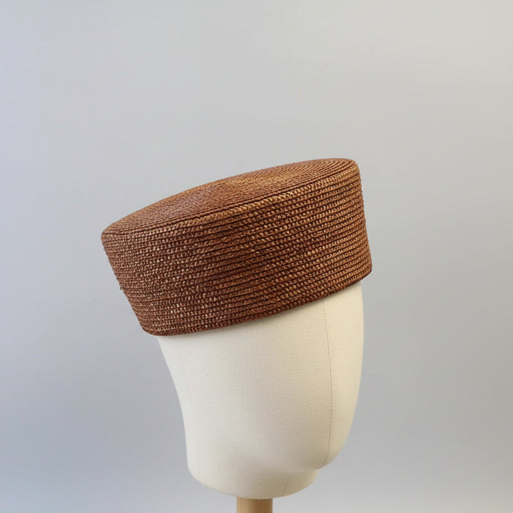 Woven Pillbox Hat