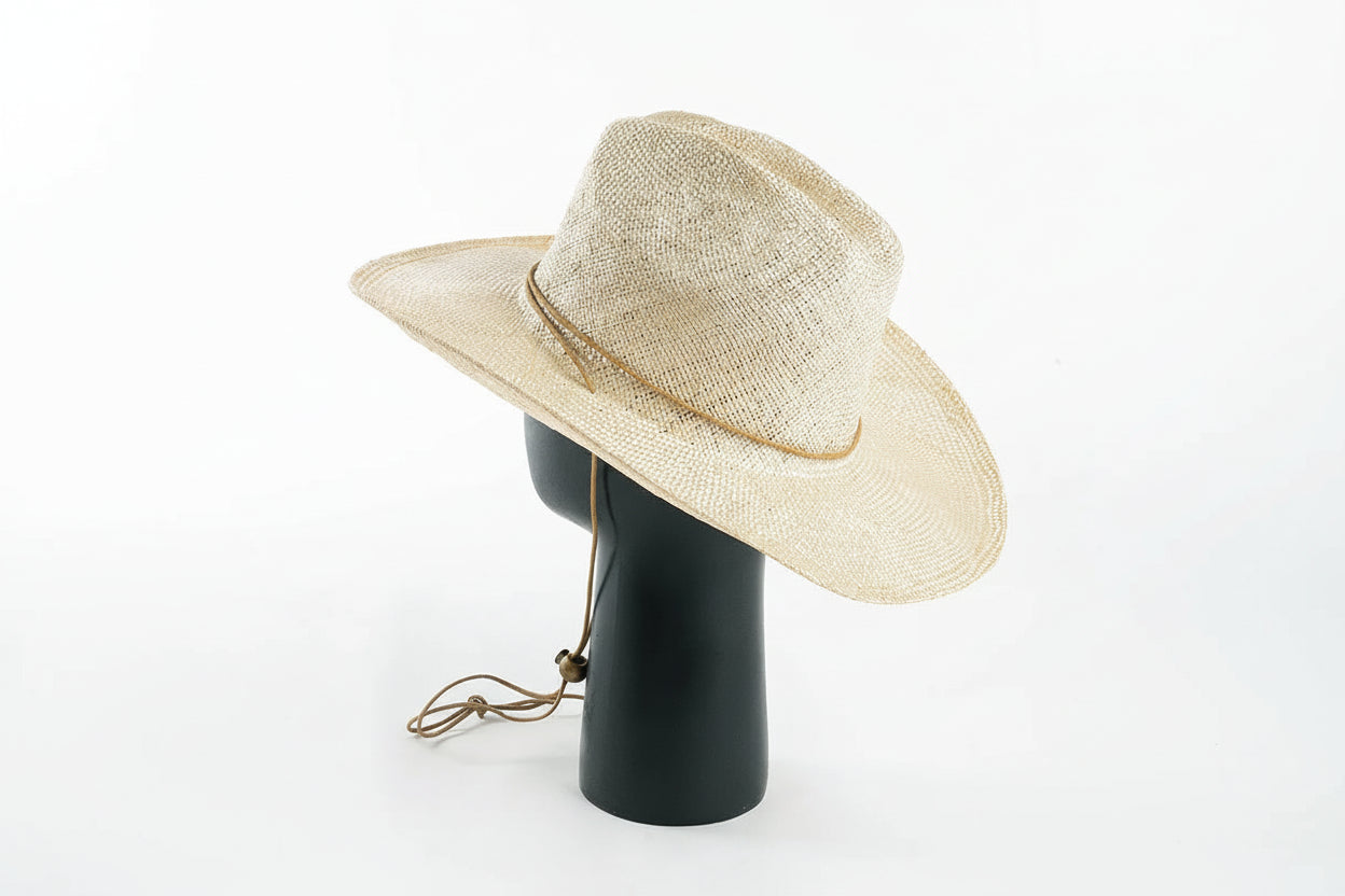 Wide Brim Straw Fedora Hat
