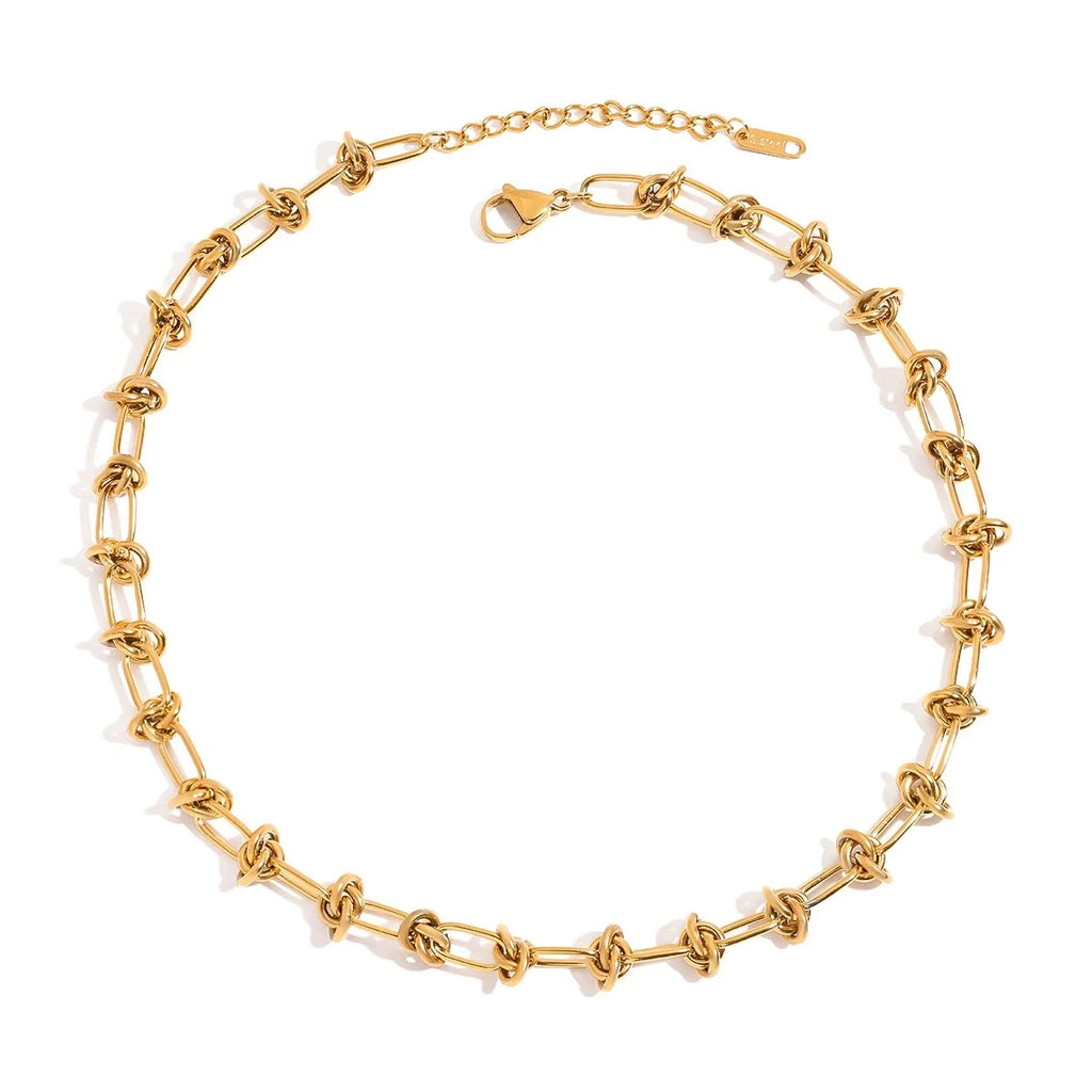 Paper Clip Knot Chain Necklace