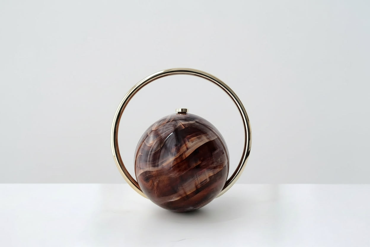 Marble Effect Spherical Hand Bag