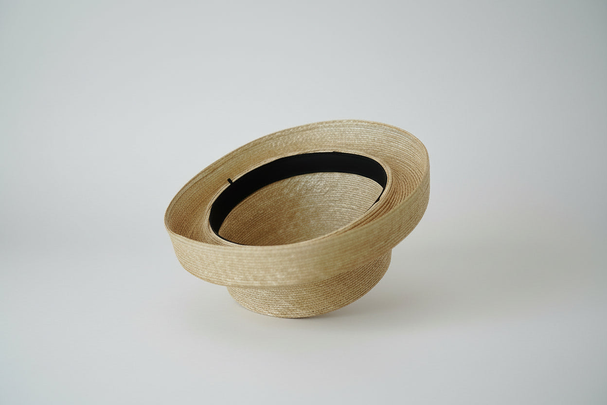 Straw Fedora Geometric Hat