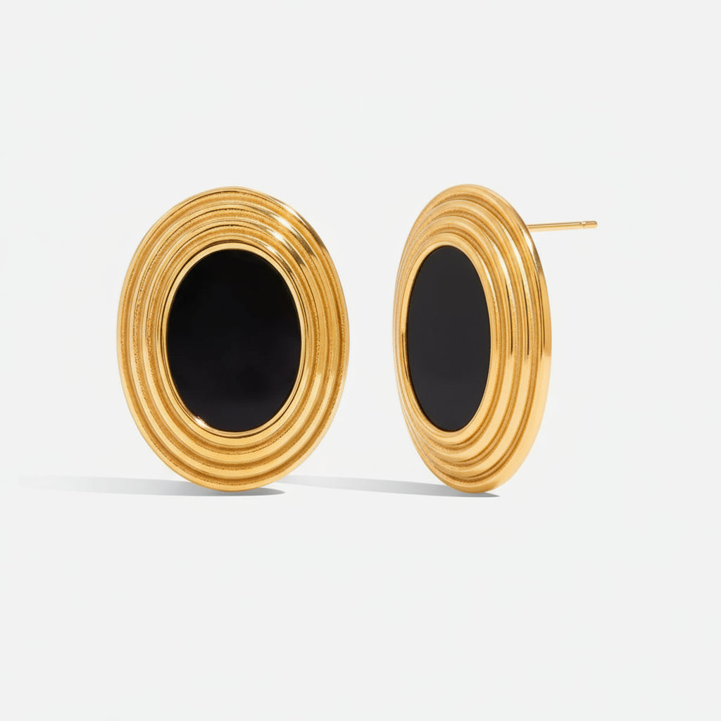 Round Frame Earrings