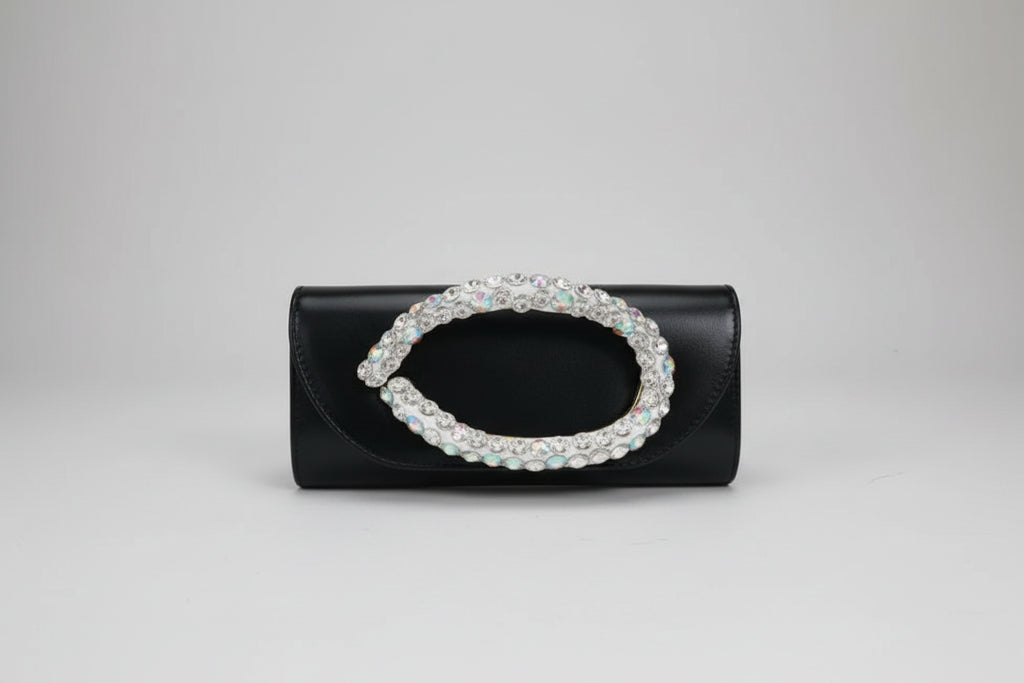 Crystal Studded Evening Clutch Bag