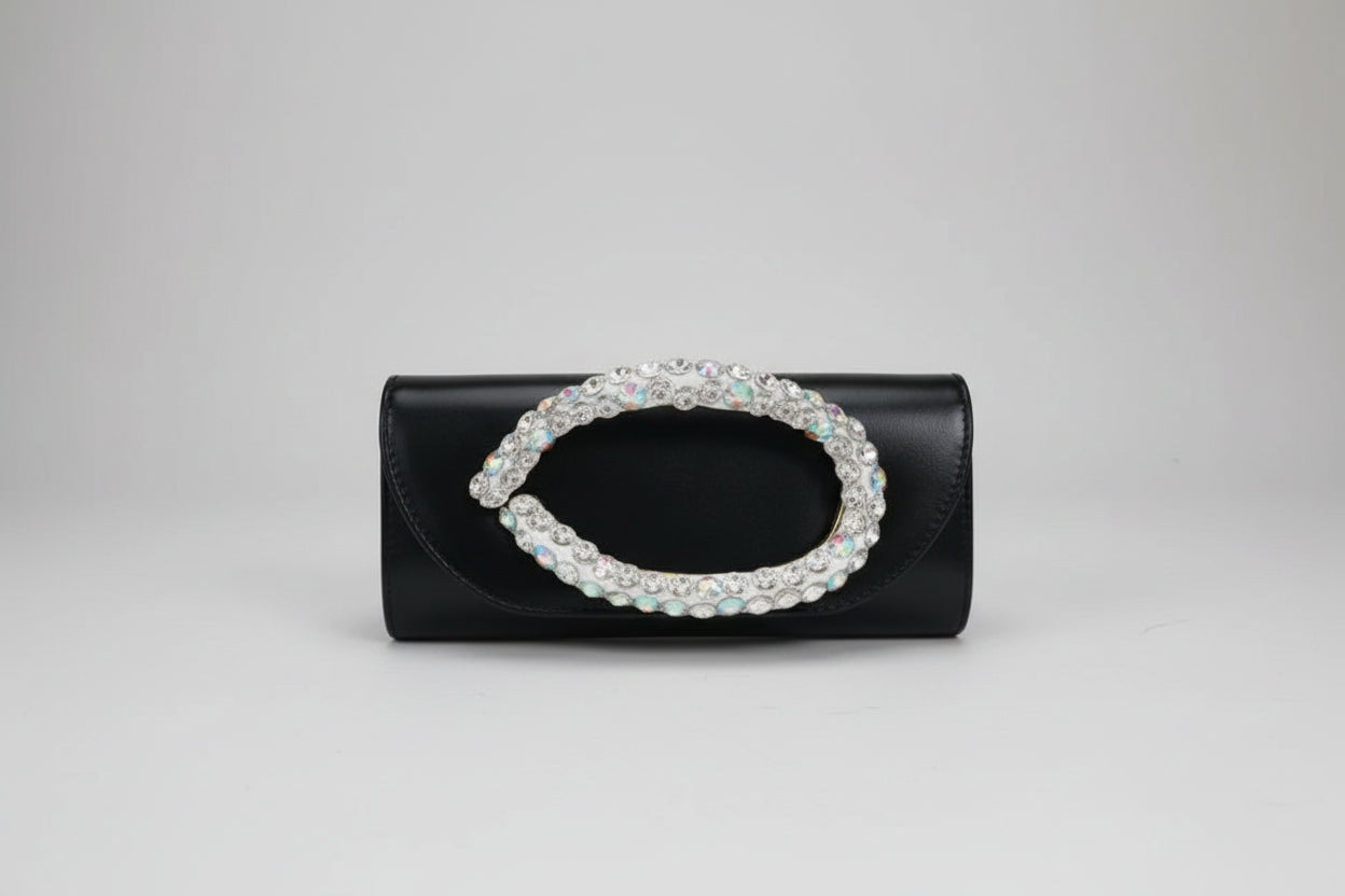 Crystal Studded Evening Clutch Bag