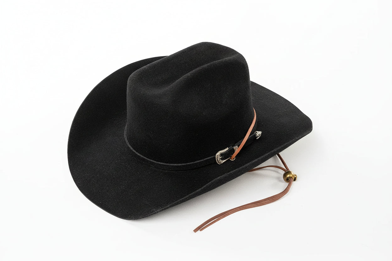Wool Cowboy Hat With Strap