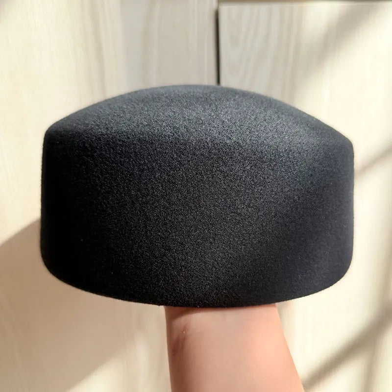 Pillbox Wool Hat