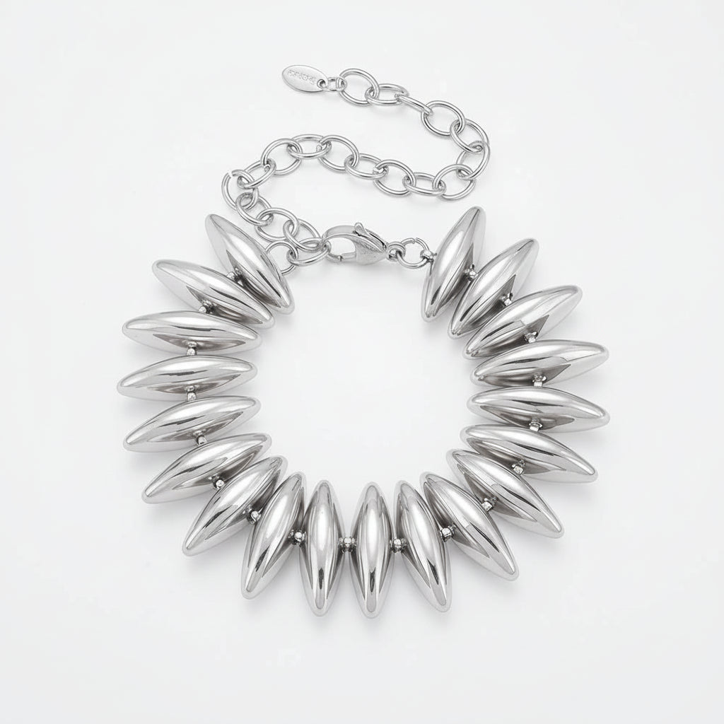 Chunky Stripes Silver Set