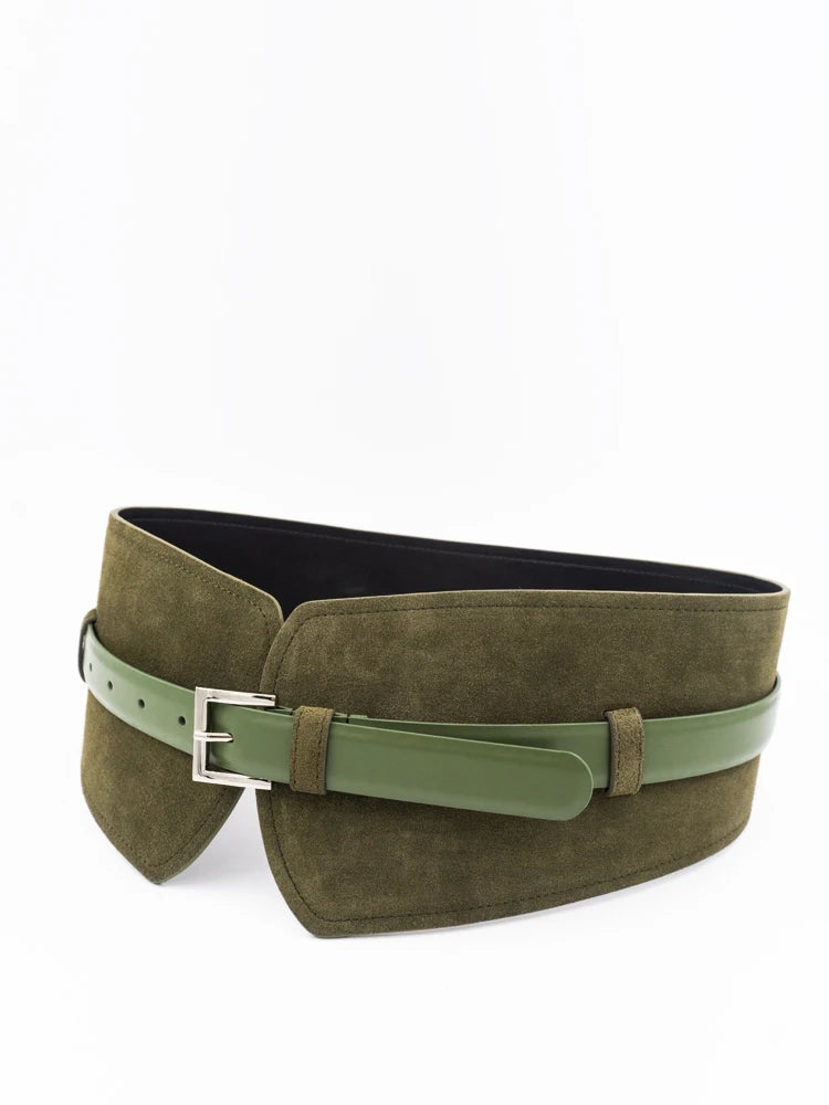 Dual Suede Wide Belt