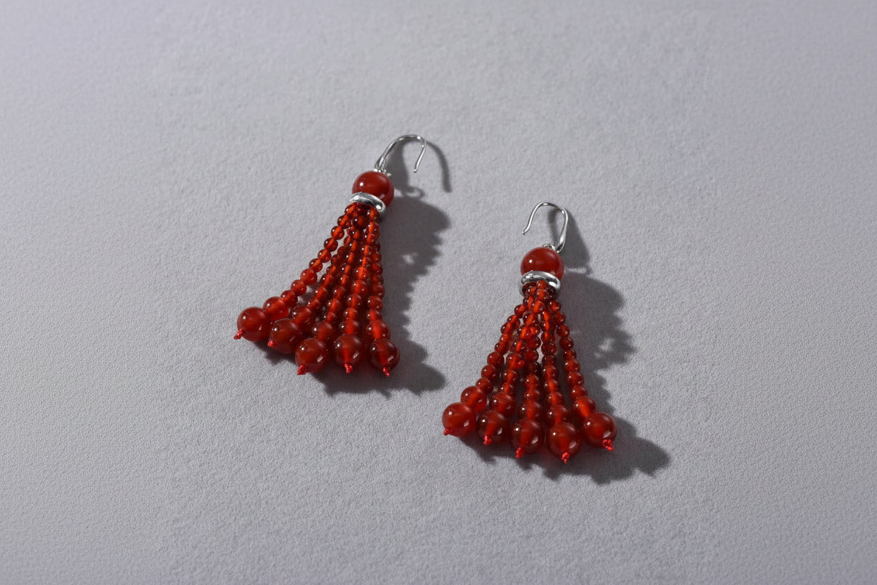 Agate Tassel Earrings