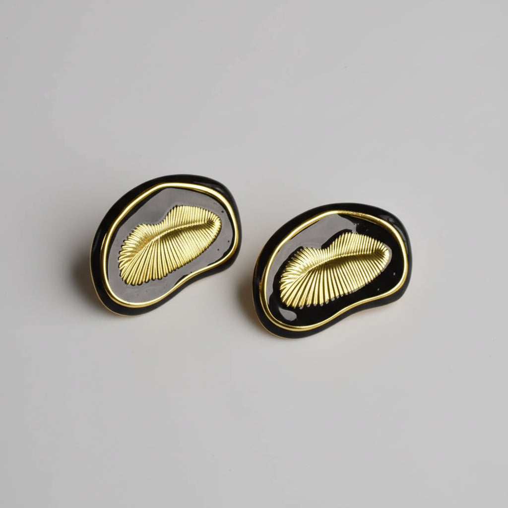 Statement Enamel Lips Earrings
