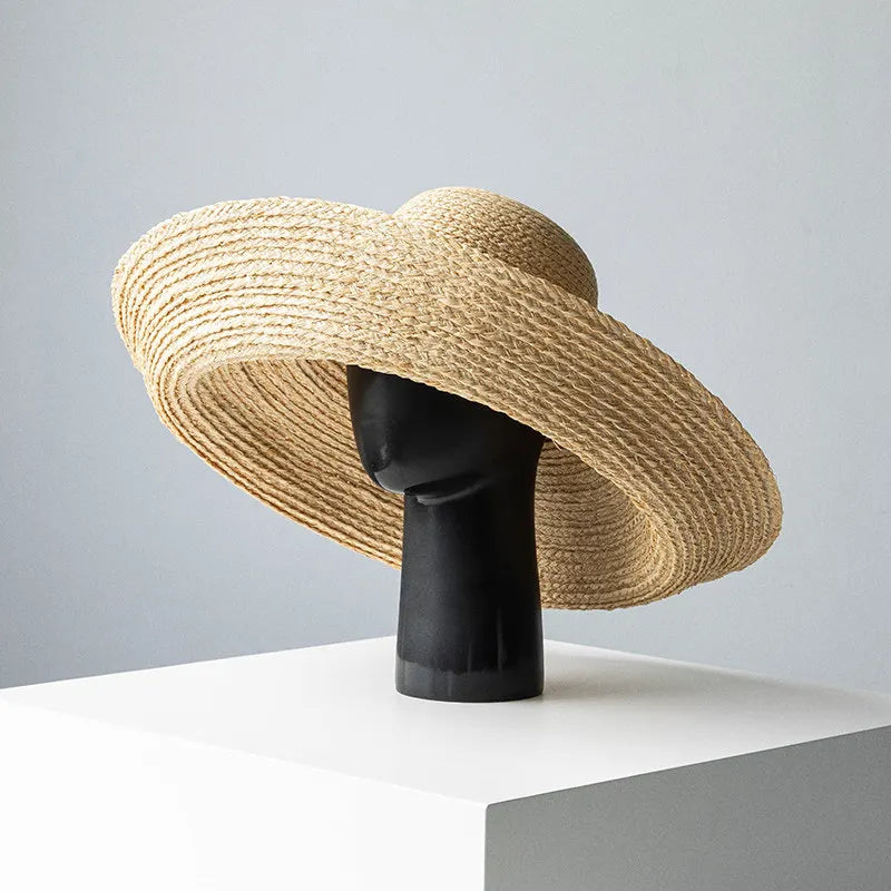 Large Wide Brim Natural Raffia Sun Hat