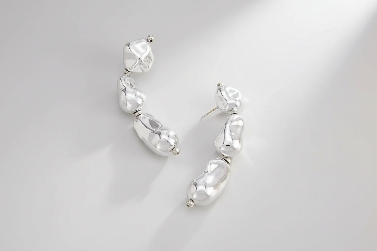 Organic Shaped Dangle Earrings