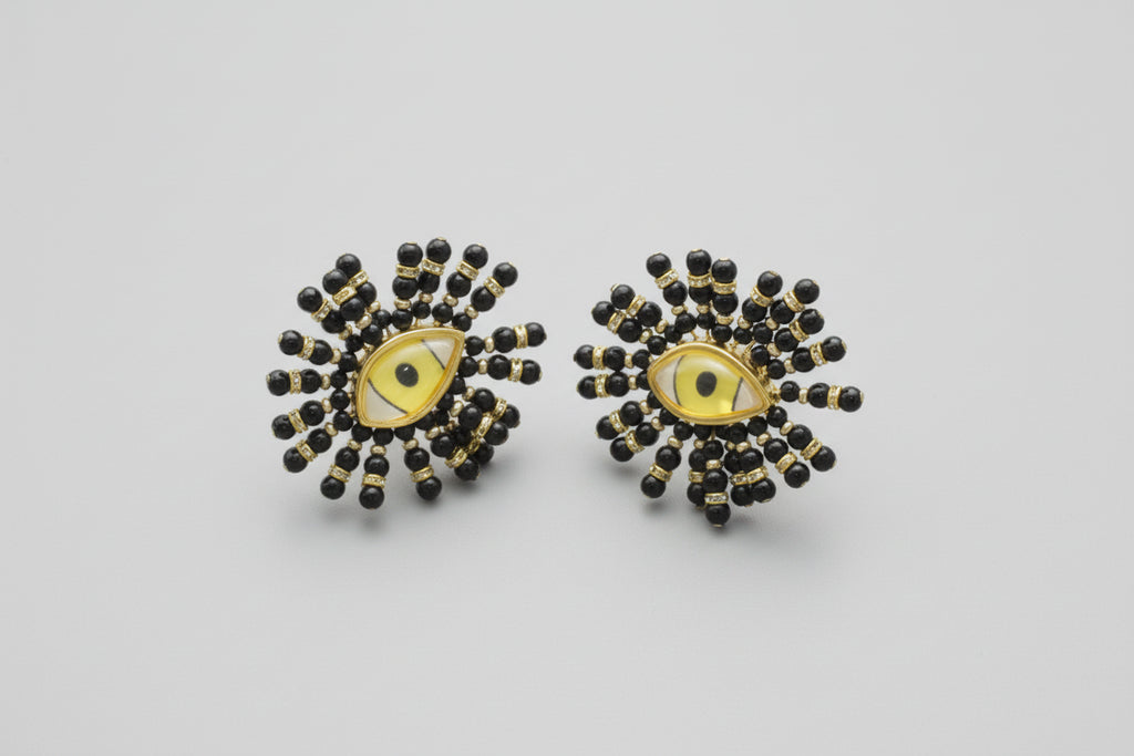 Sunny Eyes Beaded Earrings