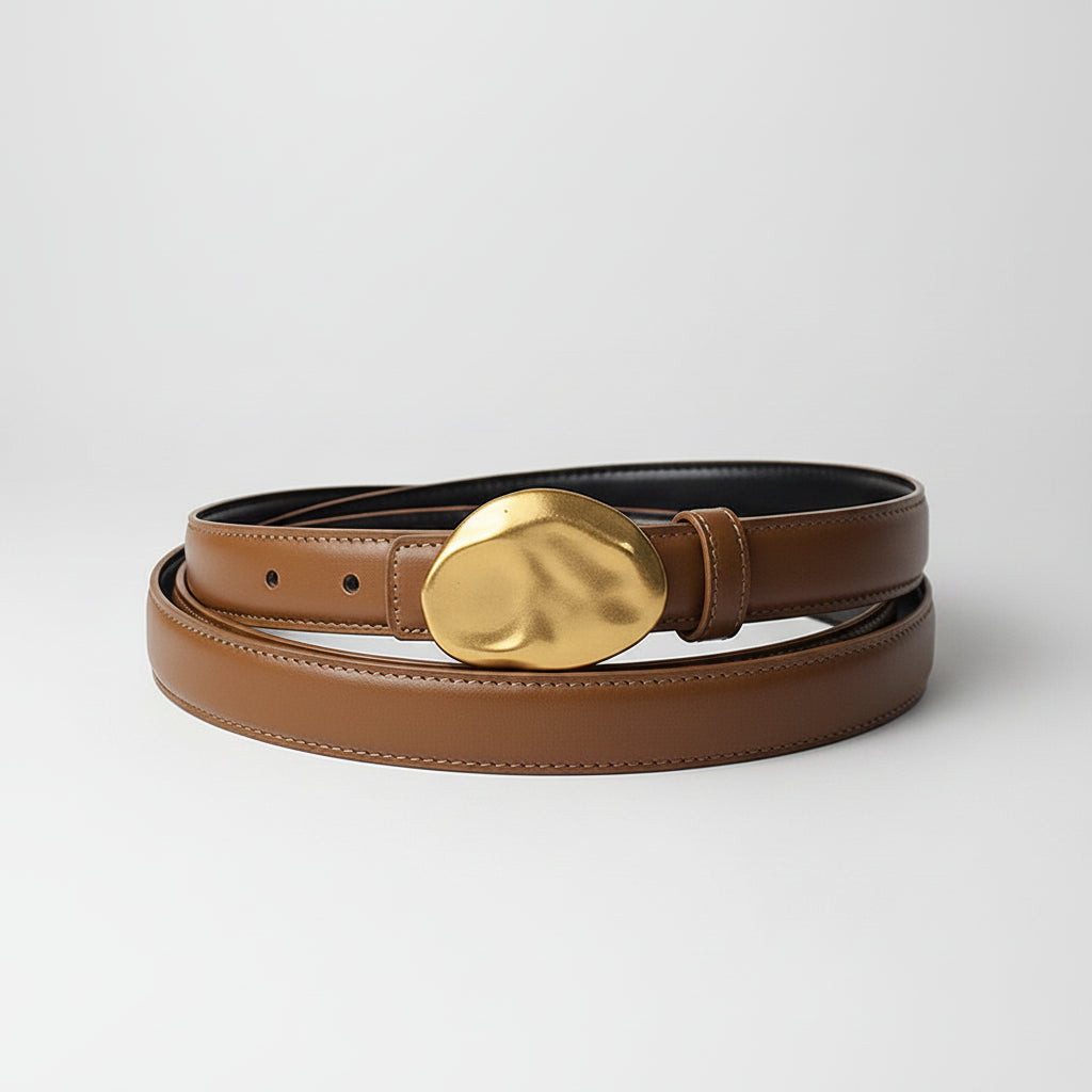 Organic Shape Cowboy Buckle Belt