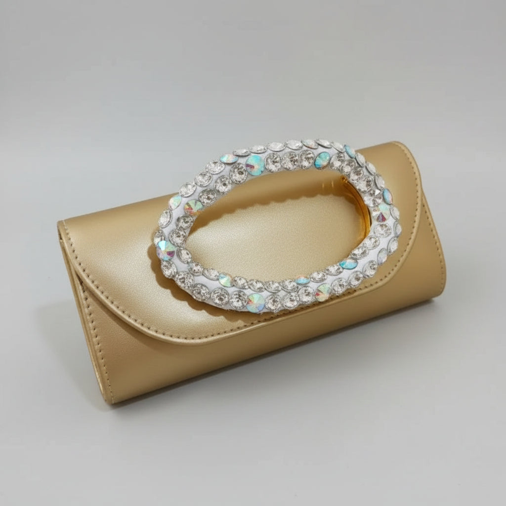 Crystal Studded Evening Clutch Bag