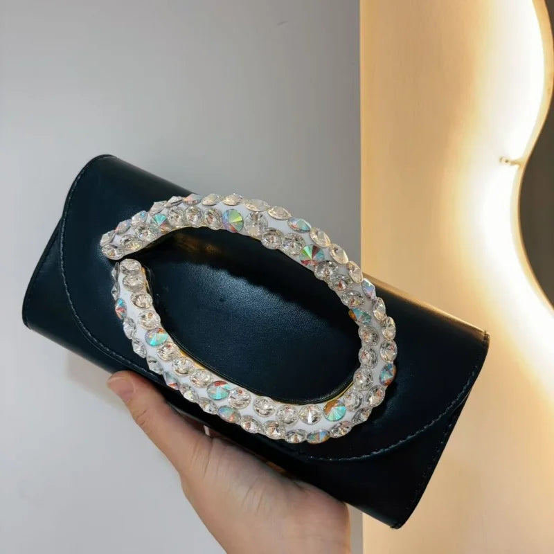 Crystal Studded Evening Clutch Bag