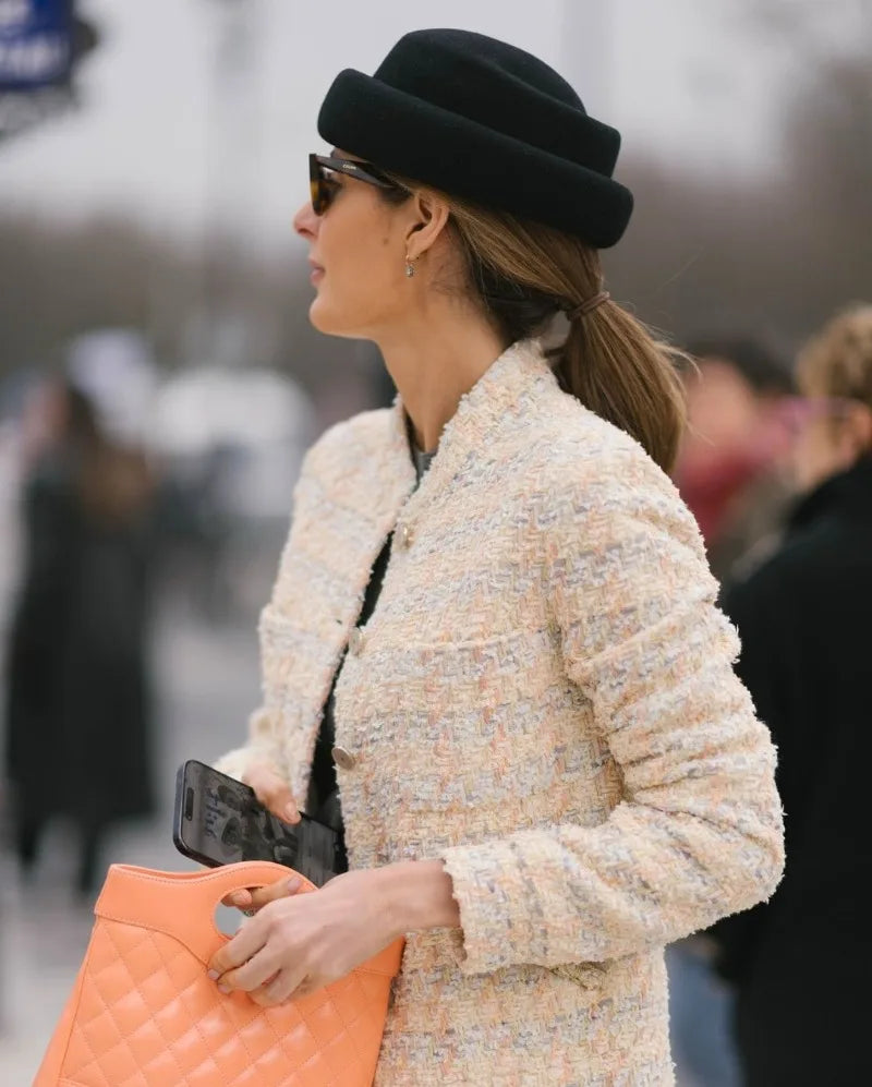 Concave Top Wool Beret Pillbox Hat
