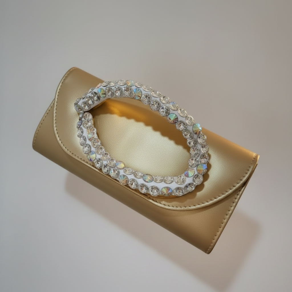 Crystal Studded Evening Clutch Bag