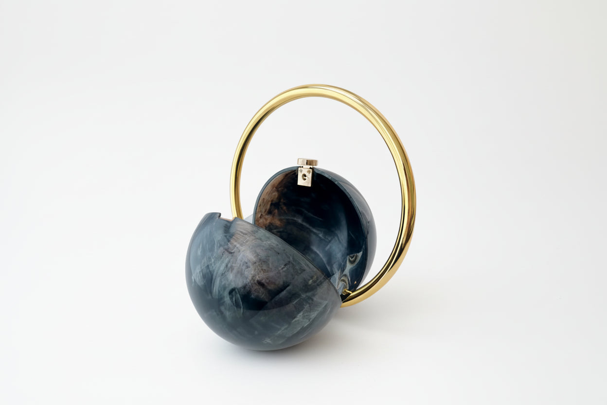Marble Effect Spherical Hand Bag