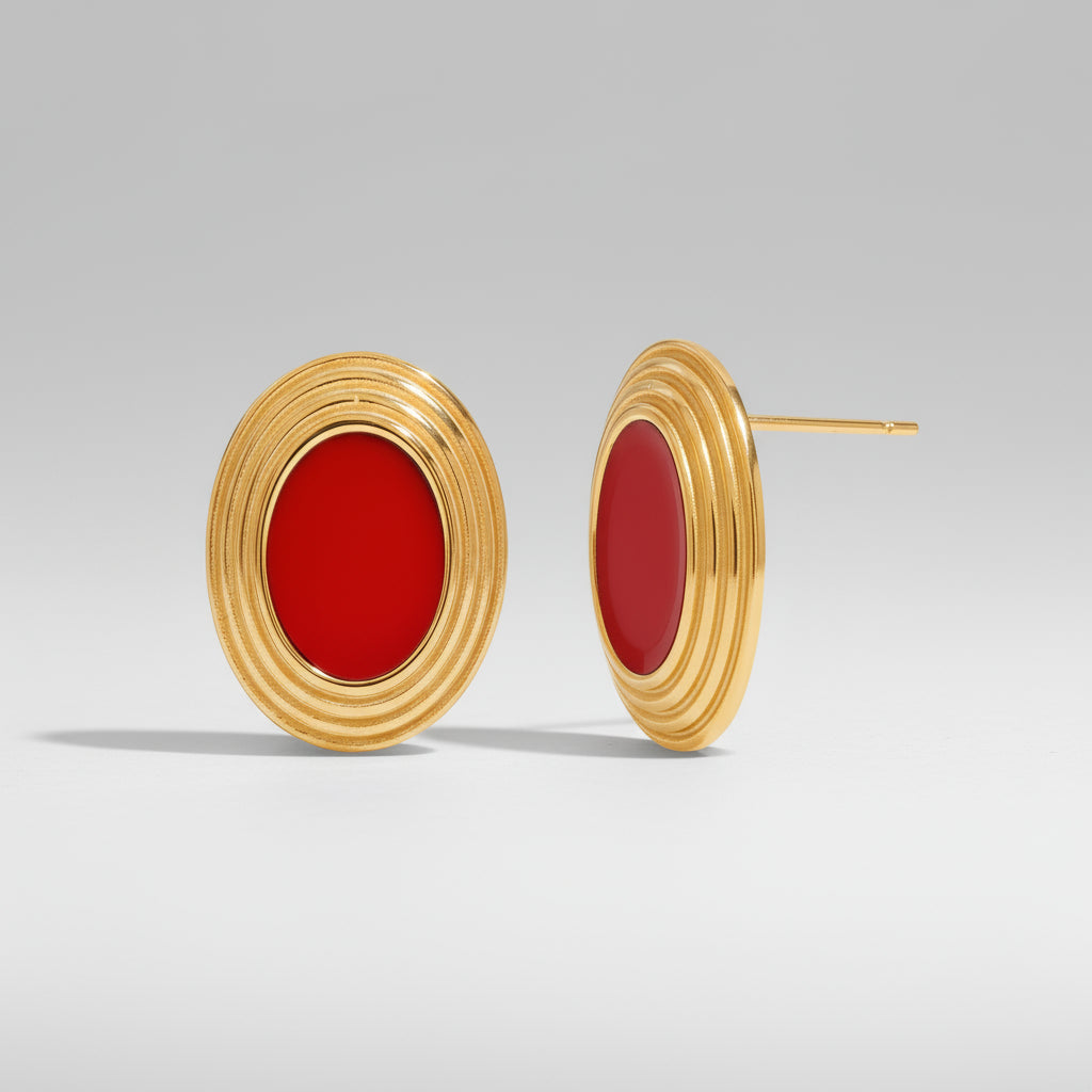 Round Frame Earrings
