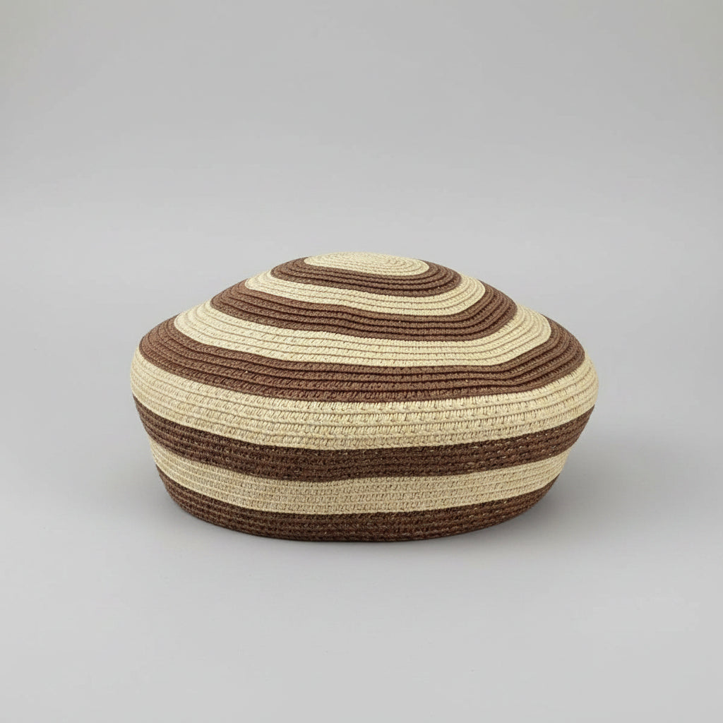 Striped Woven Beret