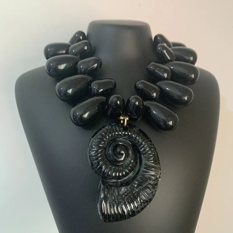 Shell Conch  Beaded Necklace