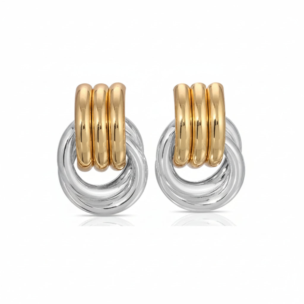 Door Knob Contrast Earrings