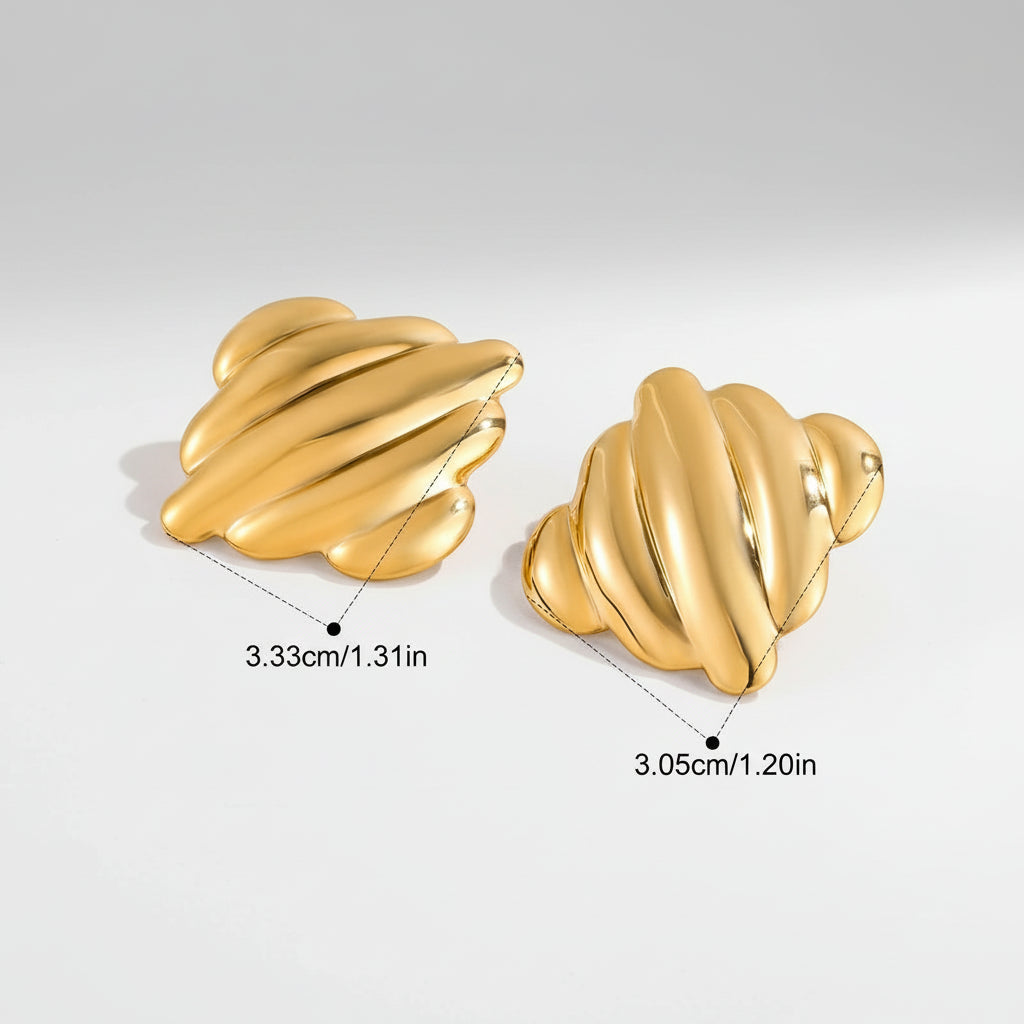 Geometric Striped Earrings