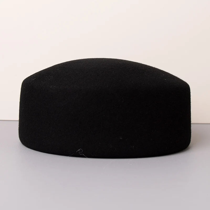Pillbox Wool Hat