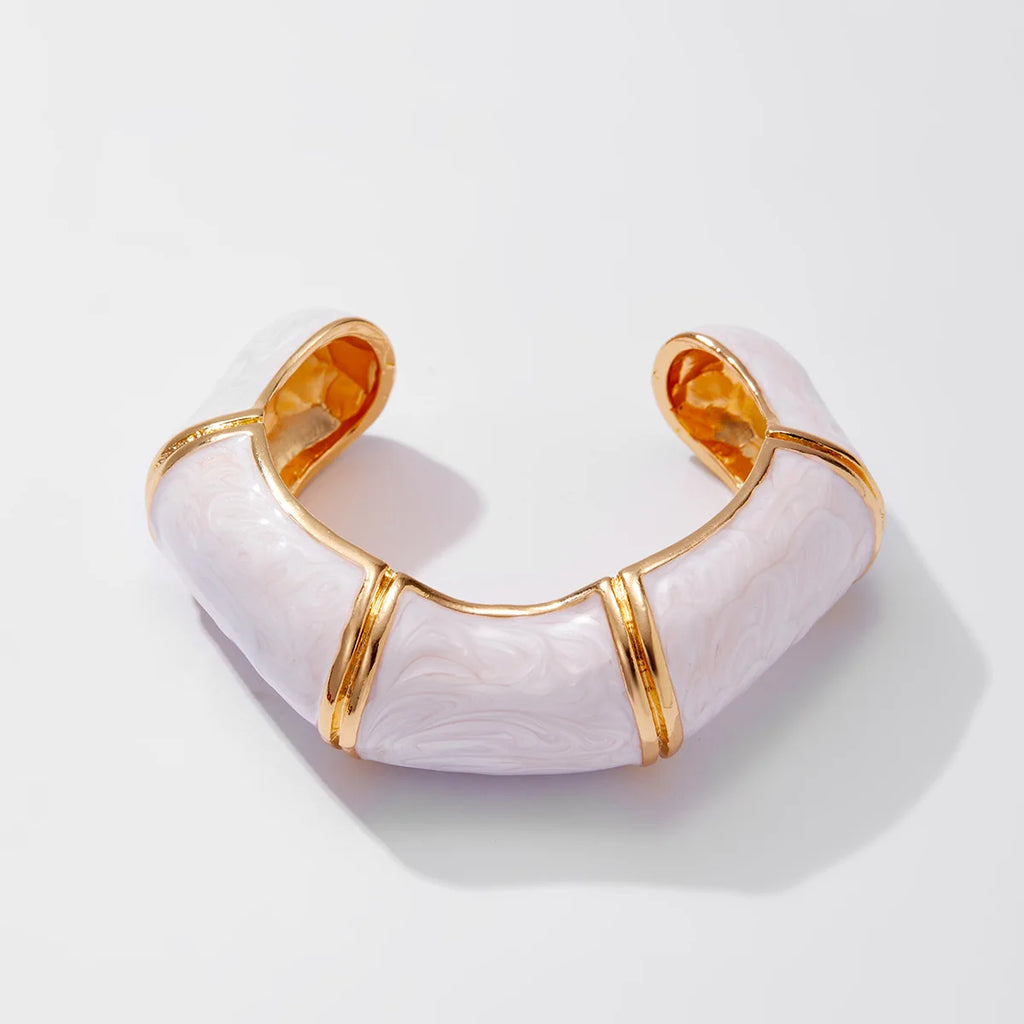 Bamboo Enamel Chunky Bracelet