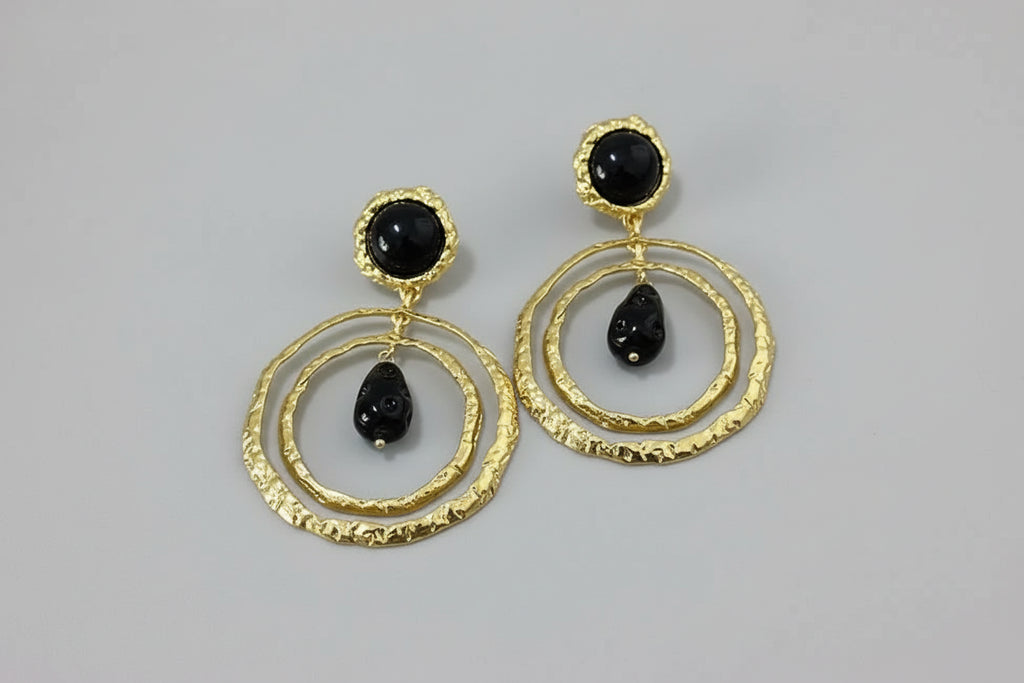 Dangle Drop Stone Earrings