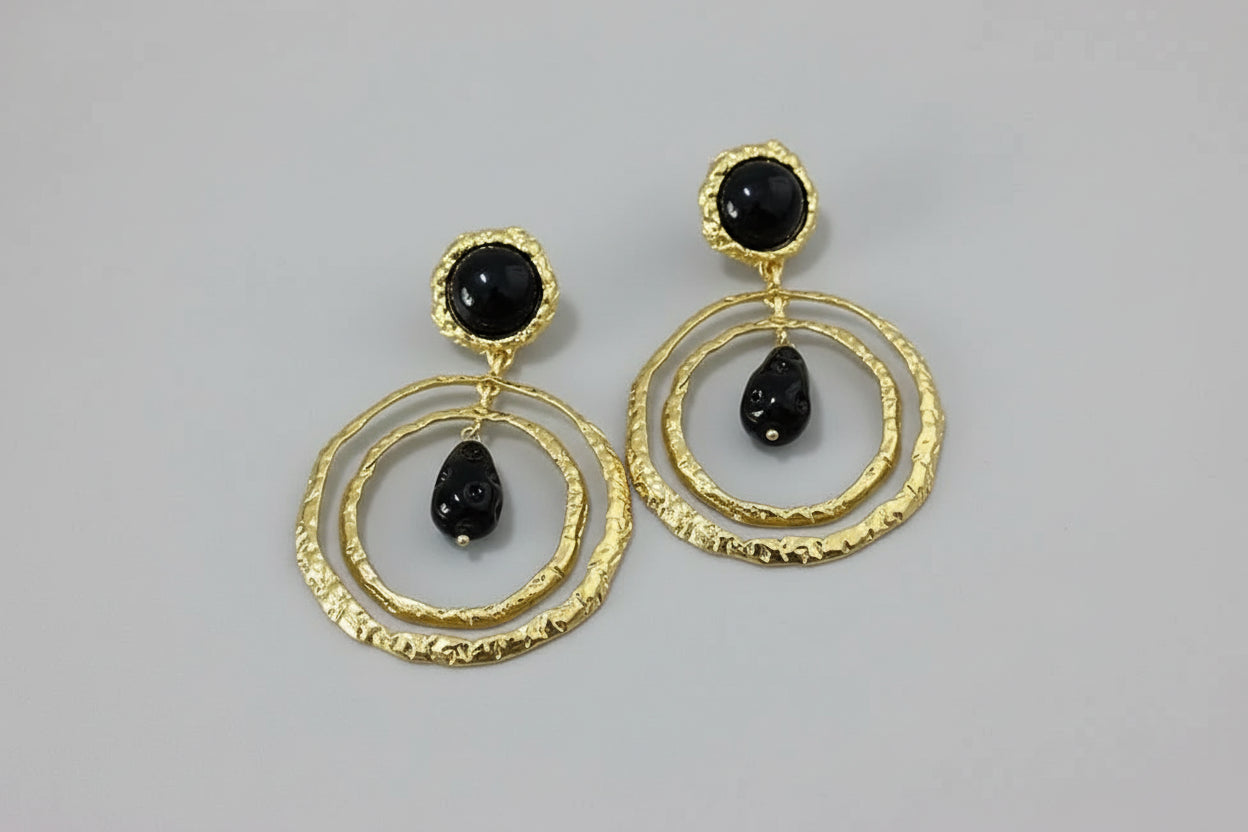 Dangle Drop Stone Earrings