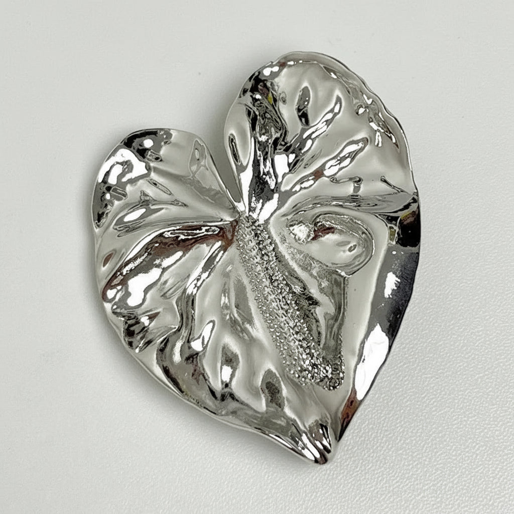 Surrealist flower pin brooch