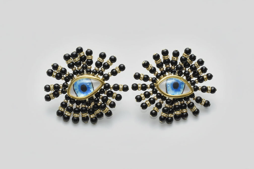 Sunny Eyes Beaded Earrings