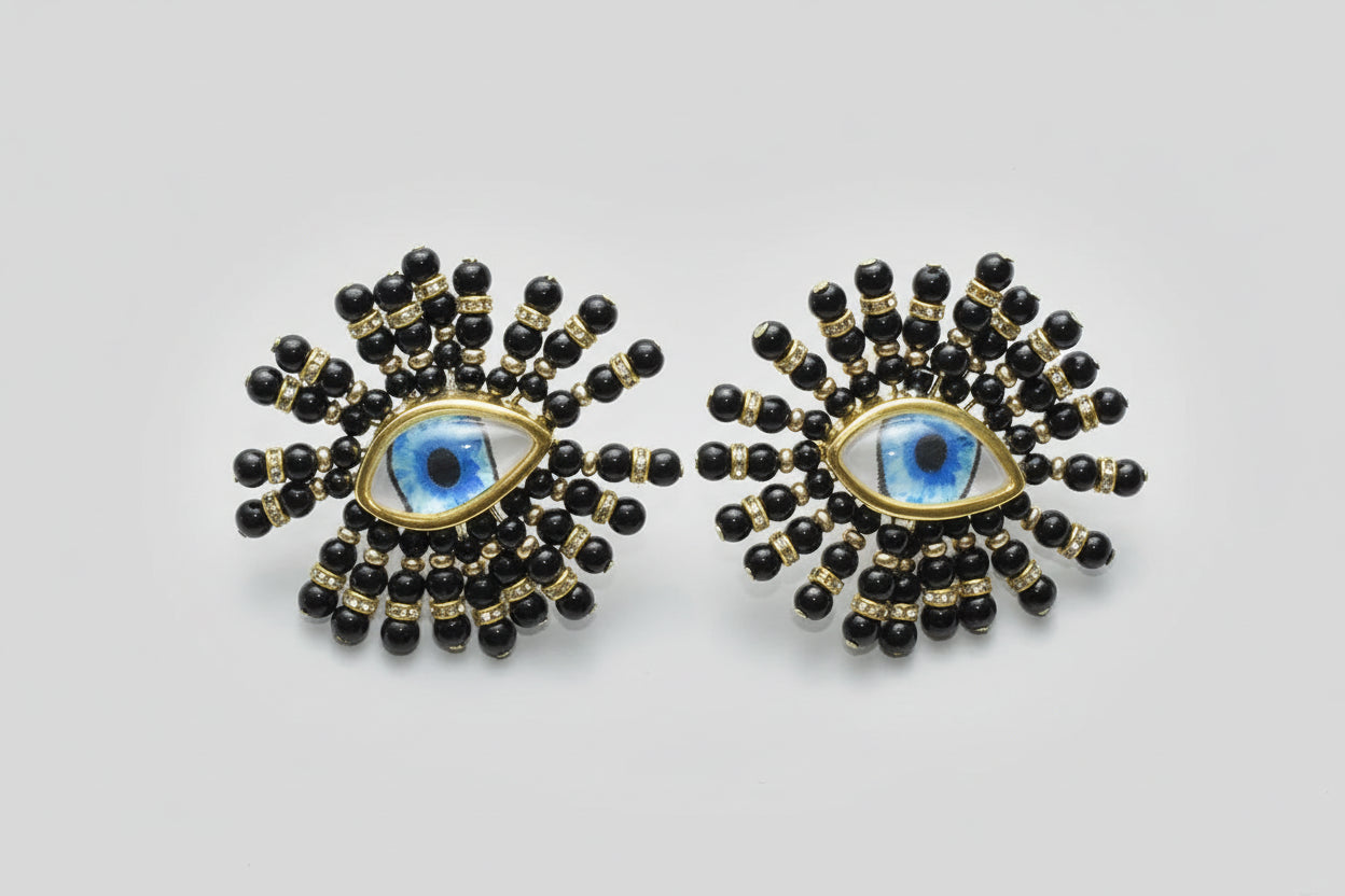 Sunny Eyes Beaded Earrings