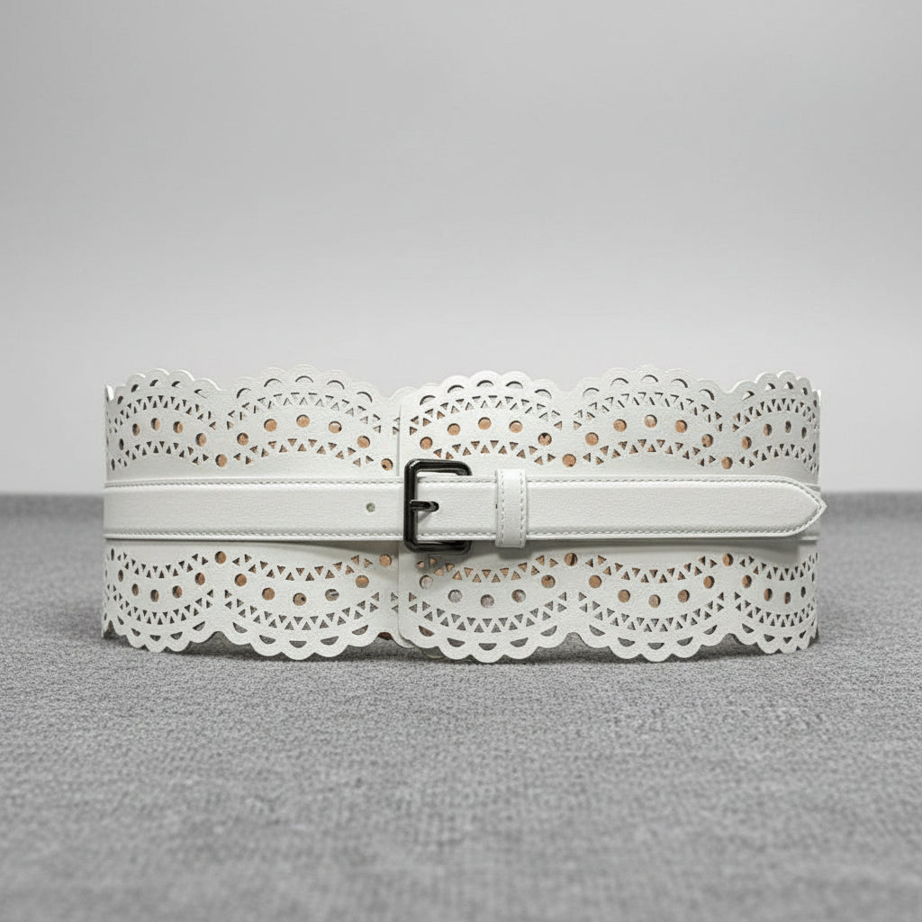 Cut Out Leather Belt
